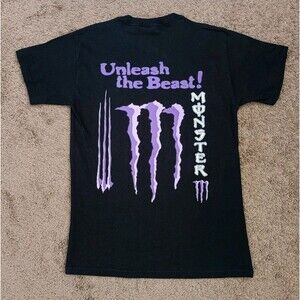 Monster Energy T-Shirt Kid's Size Large Graphic Print Black Shirt